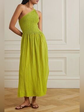 three graces london green dress Three Graces Yola Dress In Palm Green